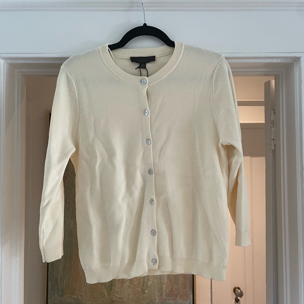 Women's Cream Cardigan Sweater